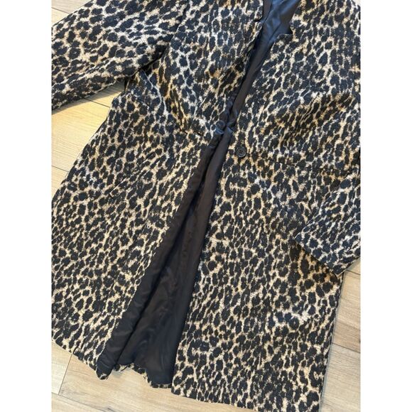 Torrid Coat women’s 2 Leopard print wool blend single button Coat Jacket - Picture 7 of 8